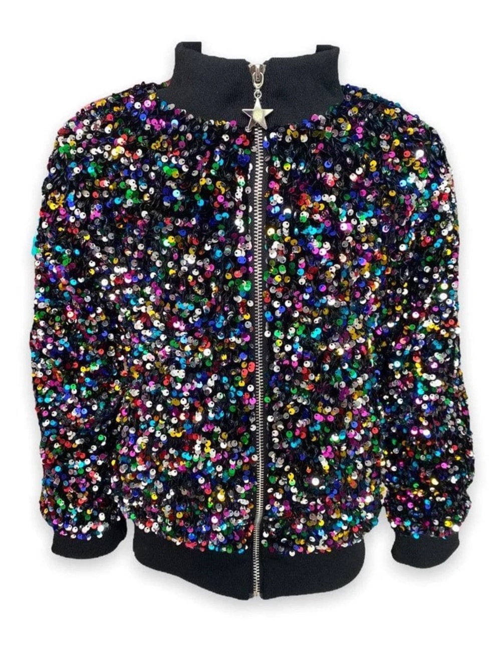Lola + The Boys SHIMMERING STARDUST SEQUIN BOMBER – WOMEN